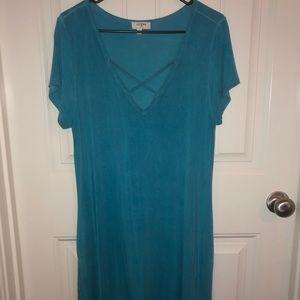 Umgee Blue Dress with Pockets size L
